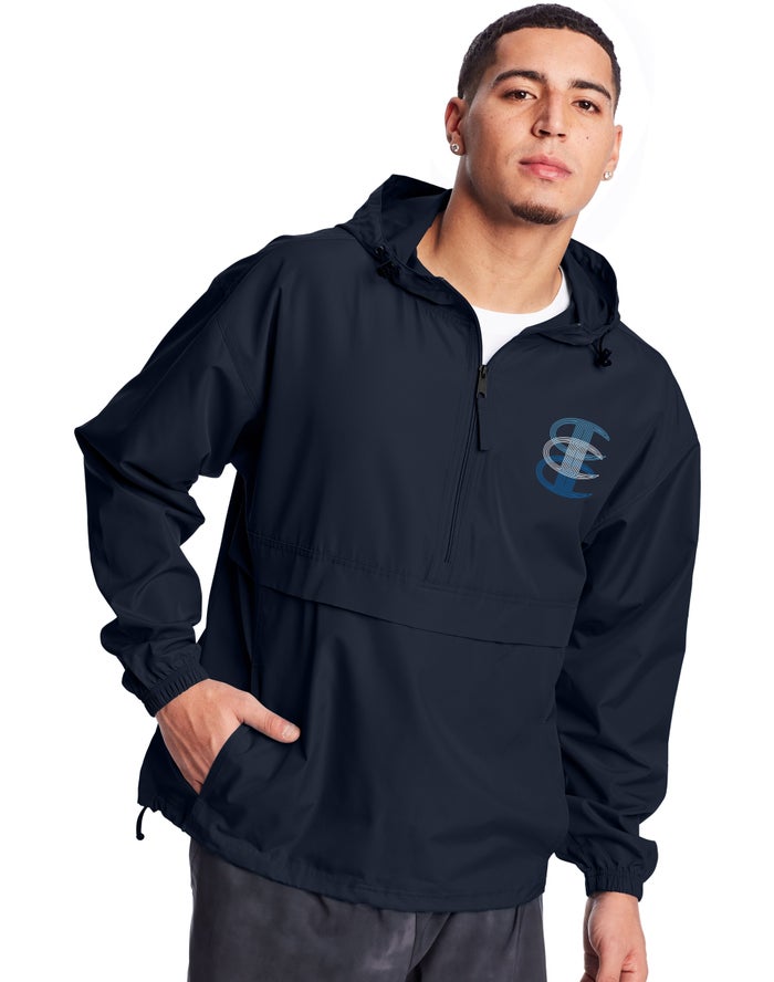 Champion Jas Heren - Donkerblauw - Packable Linear C Logo ( 972130-TIQ )